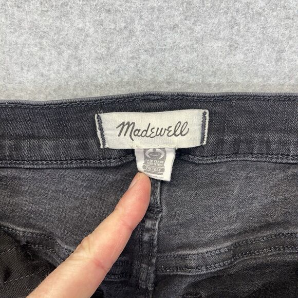 Madewell Jeans Womens 27 Black 10" High Rise Skinny Stretch Denim - Picture 5 of 14